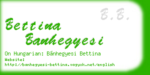 bettina banhegyesi business card