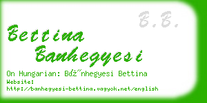 bettina banhegyesi business card